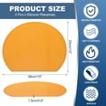 thumbnail image 2 of Juego de 2 Manteles Individuales de Silicona Uxcell, Manteles Resistentes al Calor para Mesa de Comedor Semicirculares Antideslizantes, Fáciles de Limpiar, a Prueba de Agua y Aceite, Naranja, 2 of 7
