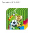 thumbnail image 5 of Tema de campeón de fútbol verde, Baby Shower, fútbol, vajilla desechable, vasos de papel, servilletas, platos, decoración de cumpleaños, 5 of 5