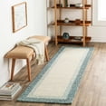 thumbnail image 6 of BoutiqueRugs Padada Bordered Navy Wool Area Rug - Navy, Teal, Pale Blue - 10' x 14', 6 of 13