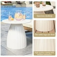 thumbnail image 3 of Fsbecl Round Metal Indoor Patio End Table, White, 3 of 9