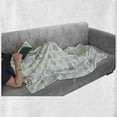 thumbnail image 6 of Fishes Soft Flannel Fleece Blanket, Aquarium Animals Tropical Fishes and Crabs on Seafoam Backdrop Aquatic Doodle Sketch, Cozy Plush for Indoor and Outdoor Use, 70" x 90", Multicolor, by Ambesonne, 6 of 6