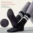 thumbnail image 2 of G&Y Pilates Socks for Women with Non Slip Grippers, Yoga Non-slip Crew Socks, 4Pairs, Set 3, 2 of 6