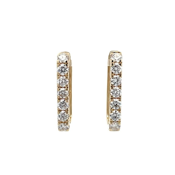 Araiya Fine Jewelry 10K Yellow Gold Round-shape Lab Grown Diamond Hoop Earrings (3 cttw, D-F Color, VS1 Clarity)