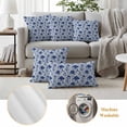 thumbnail image 3 of 2 Pack Outdoor Waterproof Throw Pillow Covers,Retro Pastoral Flowers Decorative Rectangle Pillow Case Patio Pillowcases for Chair Couch Sofa 20x12in, 3 of 9