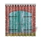 GCKG Vieux Rideau de Douche Porte en Bois, Brique Maison Tissu Polyester Rideau de Douche Ensembles de Salle de Bains 66x72 Pouces – image 1 sur 3