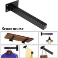 thumbnail image 2 of RHAFAYRE 4 Pcs Shelf Bracket Shelf Support for Wall Fixing, Wall Shelf Brackets, Heavy Duty Corner Bracket, Industrial Floating Bracket, Retro Metal Fixing Trays with Screws Black (6in/15cm), 2 of 5