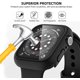 thumbnail image 5 of Compatible with Apple Watch Case 38mm Series 3 2 1 with Screen Protector, Full Protective Waterproof Bumper Cases Touch Sensitive Clear Film Screen Cover, Black/Clear/Rose Gold, 38mm, 5 of 5