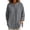 Dark Gray, variant on Cmfcve Button Down Shirts for Women Cotton Blend 3/4 Sleeves Dressy Tops Work Casual Solid Collared Blouses