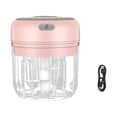 thumbnail image 1 of Garlic Grinder Electrical Spice Chopper Portable Garlic Shredder Kitchen Food Slicer Tool, Pink, 1 of 8