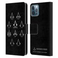 thumbnail image 1 of Head Case Designs Officially Licensed Assassin's Creed Legacy Logo Geometric Crest Leather Book Wallet Case Cover Compatible with Apple iPhone 12 / iPhone 12 Pro, 1 of 6