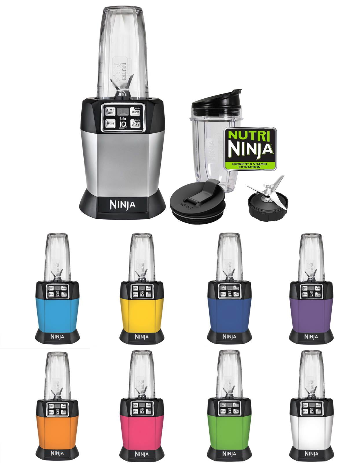 NINJA Nutri Auto iQ 24 oz. 3-Speed Black High Speed Single Serve Blender  (BL480D) BL480D - The Home Depot