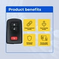 thumbnail image 6 of Replcament Smart Key Fob for Toyota Tacoma 2020 FCC HYQ14FBA Part Number 89904-0E092 89904-0E091 89904-0E090 89904-60J70, 6 of 8