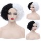 thumbnail image 4 of Pelucas De Cosplay Mitad Negra Y Mitad Blanca Peluca Rizada Corta Disfraz De Cosplay Accesorios Para Peinados Para Halloween Carnaval Y Mascarada Guardurnaity CE006886-00, 4 of 5