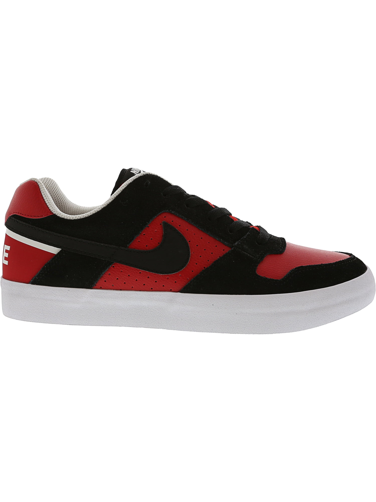 Nike Men's Sb Delta Force Vulc Black / - University Red Ankle-High Leather Skateboarding 10M -