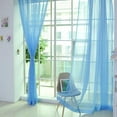 thumbnail image 2 of 2 Curtains Window 2 Drape Pure Tulle Door Scarf Pcs Color Sheer Curtain Panel Home Decor, 2 of 3