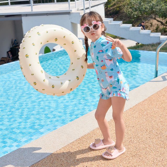 Anillo de natación portátil inflable para bebé anillo de costura de