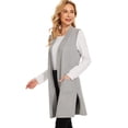thumbnail image 2 of Cizayoi Women Lightweight Long Sleeveless Cardigans Vest with Pockets, 2 of 5