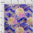 thumbnail image 2 of oneOone Polyester Lycra Royal Blue Fabric Florals Sewing Craft Projects Fabric Prints By Yard 56 Inch Wide, 2 of 4