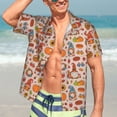 thumbnail image 5 of Lsque Fall Thanksgiving pattern Hawaiian Shirt for Men, Unisex Summer Beach Casual Short Sleeve Button Down Shirts-XX-Large, 5 of 9