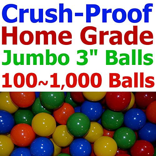 My Balls 100 Jumbo 3" Sky-Blue Color Heavy Duty Commercial Grade Pit Ball Plasti 