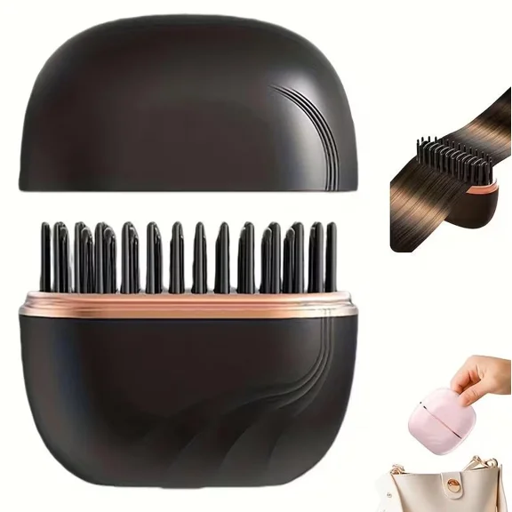 Wireless Straightening Brush,Rechargeable Wireless Portable Hair Straightener Brush,3-Speed Temperature Control,Mini Hair Straightener for Women,Idea for Home Travel