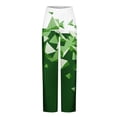 thumbnail image 4 of Aimik Hanes Mens Linen Pants Beach Hawaii Print Casual Summer Casual Pants Elastic Waist Drawstring Baggy Trousers with Pockets-Green S, 4 of 4