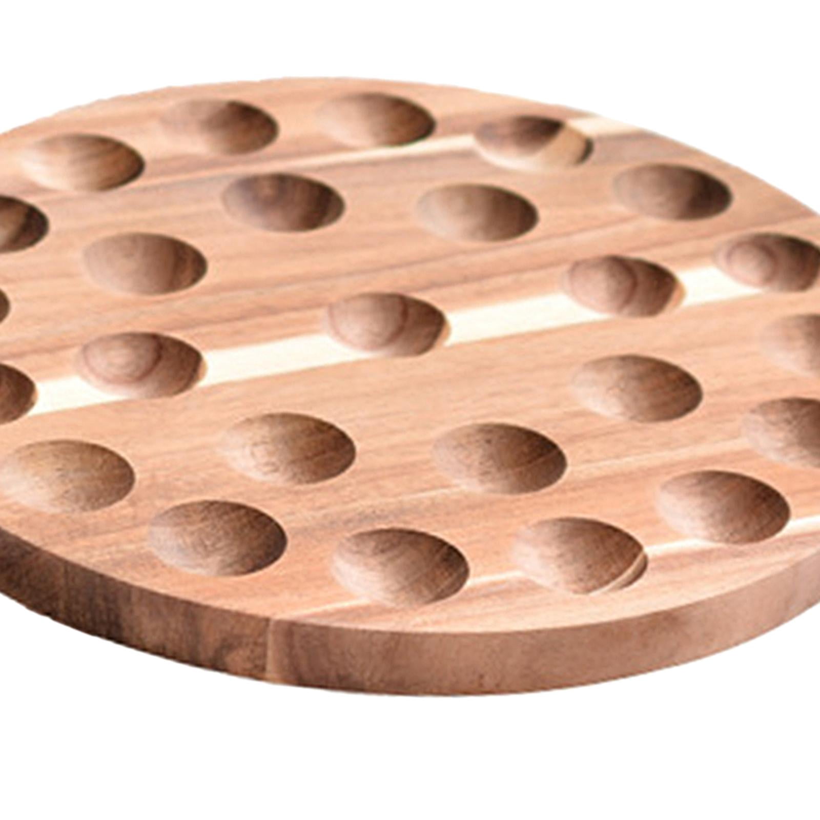 TISHITA Egg Holder Egg Organizer Rack Large Capacity Wooden Egg Storage Tray Egg Container for Fridge Household Restaurant Countertop