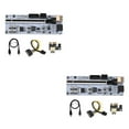 thumbnail image 4 of stanreset PCI-E Adaptateur 1x vers 16x Carte d'Extension 8 Condensateurs Port d'Alimentation 6 Broches PCI - Rallonge Accessoires d'Ordinateur d'Exploitation Minière Noir 2 Ensembles, 4 of 6