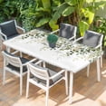 thumbnail image 2 of Sage Green Eucalyptus Leaves Table Cloths for 4 Foot Rectangle Tables, Spring Botanical Floral Patio Waterproof Elastic Fitted Tablecloths, Washable Rectangular Table Cover for Camping, 2 of 8