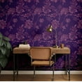 thumbnail image 3 of S4Sassy Vintage Floral Wallpaper- Purple Wall Covering,25" x 120" Self-Adhesive Textured Vinyl Walls Paper, Wall Wrap, Easy DIY Walls Covering For Farmhouse Bedroom, Living Room, Living Space, 3 of 9