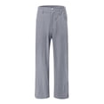 thumbnail image 4 of YIFUNIN Women's Summer Cotton Linen Wide Leg Pants with Button Detail & Elastic Waist, Loose Palazzo Casual Trousers with Pockets,Gray L, 4 of 5
