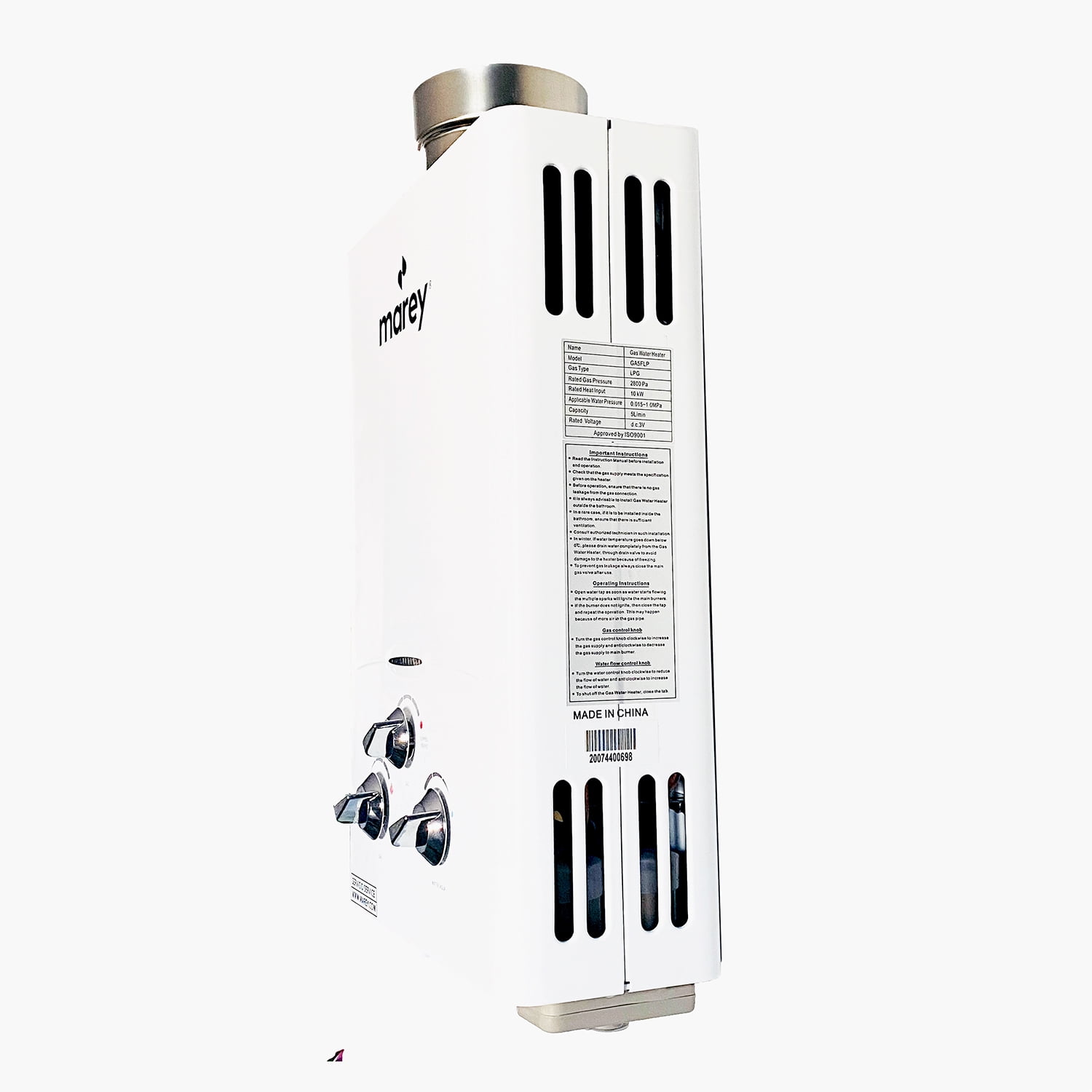 Marey GA10FLP 68000 BTU Compact Residential Liquid Propane Tankless Water Heater