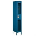 thumbnail image 2 of 15" Wide Single Tier See-Through Metal Locker - 1 Wide - 6 Feet High - 18 Inches Deep - Blue - Unassembled, 2 of 3