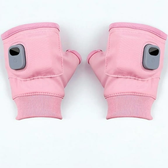 TELOLY Portable Heating Gloves, Fingerless Rechargeable Heated Hand Warmers for Men and Women, Indoor/Outdoor Use,