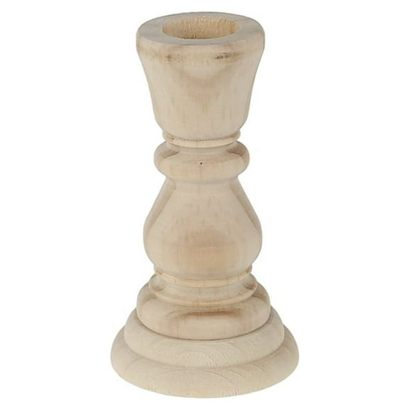 Ikoopy Unfinished Candlestick Holders Wooden Candle Holder Farmhouse Candle Holders for Pillar Candles Unpainted Candle Stan