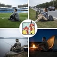 thumbnail image 6 of Watercolor Roosters Foldable Seat Cushion for Bleachers, Stadium Seats, Camping & Outdoor Events, Portable Lightweight Pad with Carabiner, 6 of 6