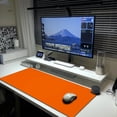 thumbnail image 2 of Orange Mouse Pad Extended Large Gaming Mousepad XL Big Long Oversized Desk Mat Stitched Edges 31.5 X 11.8 Inch for Home Office, 2 of 6