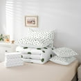 thumbnail image 6 of Manfei Minimalist Geometric Dot 7-Piece Bedding Comforter Set,Modern Geometric Spot King Bedding Sets,Green White Bed Sheets For Teens Girl,Luxury Bedroom Decor Reversible, 6 of 8