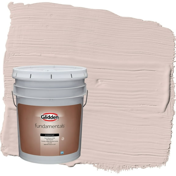 Glidden Fundamentals Kangaroo Paw / Pink Flat Exterior Paint, 5 Gallon