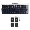 thumbnail image 3 of 2 Pegatinas De Teclado Ruso, Pegatinas De Letras De Teclado Cirílico, Fondo Negro Con Letras Azules/Blancas, Pegatinas De Letras De Teclado Para Portátil, Portátil, Teclado De Computadora De Escritori, 3 of 5