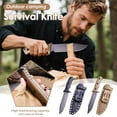 thumbnail image 3 of Fixed Blade Knife AUS-10 Steel Blade Nylon Fiberglass Handle Full Tang EDC Tool Knifes for Outdoor Camping Survival Adventure Bushcraft(Black), 3 of 6