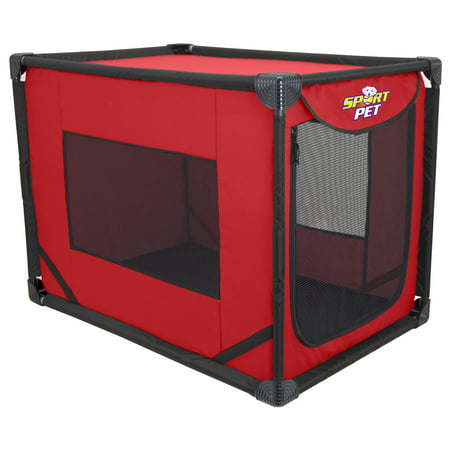 SportPet Pop-Open Kennel Travel Dog Crate ( For Kennel Trained Pet Only (Best Way To Kennel Train Your Puppy)