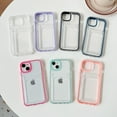 thumbnail image 3 of Candy Color Card Holder Clear Shockproof Soft Compatible with iPhone Case (Pink,iPhone 15 Pro Max), 3 of 12