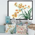 thumbnail image 2 of Designart 'Yellow Vintage Orchids On White' Traditional Framed Canvas Wall Art Print, 2 of 5