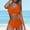 Orange, variant on QUNYINEY Green Swimsuit Women Two Piece Bikini Bathing Suit High Waisted Swimsuit Sets