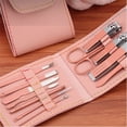 thumbnail image 5 of Odies Manicure Set Professional Nail Clipper Kit-12 Pieces Stainless Steel Manicure Kit,Nail Care Tools with Luxurious Travel Case,Pink, 5 of 6