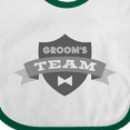 thumbnail image 4 of Inktastic Banner Groom's Team Boys or Girls Baby Bib, 4 of 4