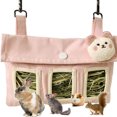 thumbnail image 4 of BeesClover Rabbit Hay Feeder Bag Washable Large Capacity Hanging Feeding Sack Hay Dispenser for Rabbit Guinea Pig Chinchilla, 4 of 8