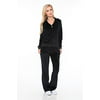 Womens Athletic Soft Velour Zip Up Hoodie and Sweat Pants Set