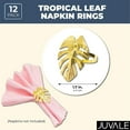 thumbnail image 2 of Juvale Tropical Leaf Napkin Rings (1.7 Inches, Gold, 12-Pack), 2 of 9